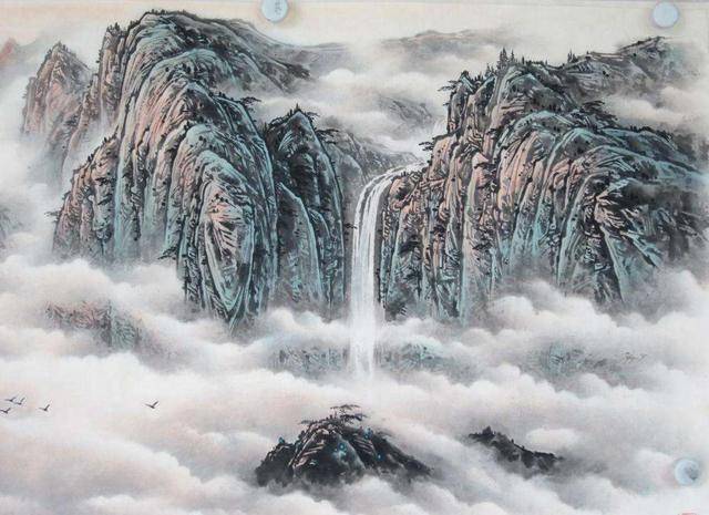 望庐山瀑布 唐·李白    日照香炉生紫烟,遥看瀑布挂前川.