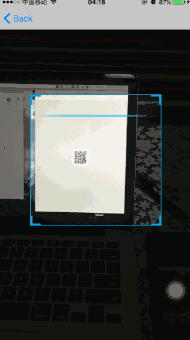 ios原生实现二维码拉近放大