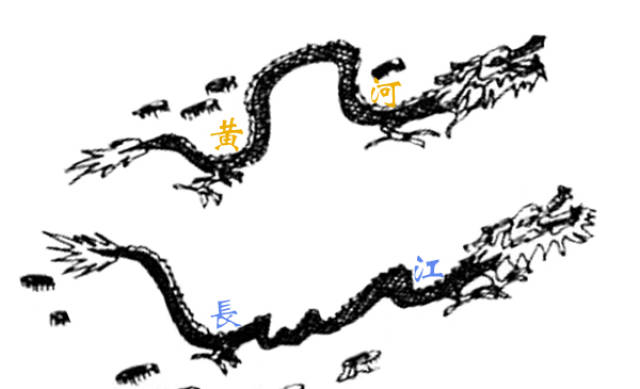 地图上看长江与黄河这么像两条龙