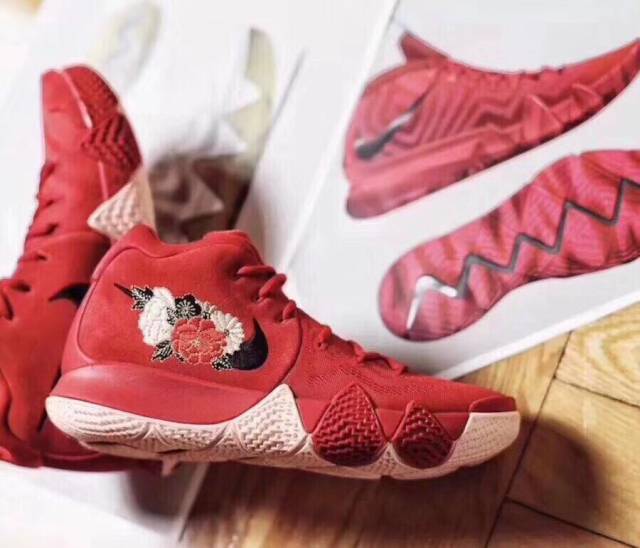 nike kyrie 4 cny 欧文四代中国年大红刺绣