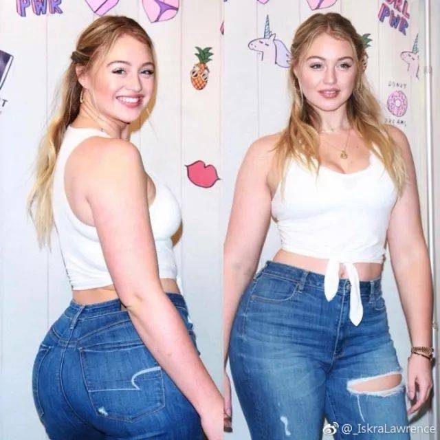 身高175cm的iskra lawrence现在是著名的大码内衣模特,体重峰值达到