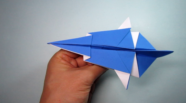 3分钟轻松学会战斗机的折法,简单易学的纸飞机折纸,diy手工制作视频
