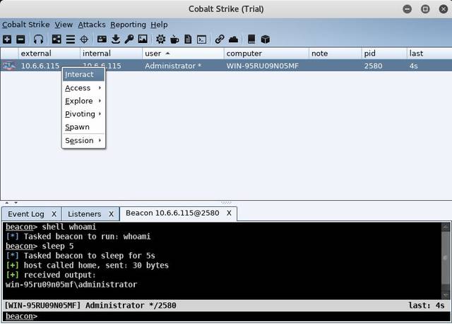 渗透测试神器cobalt strike使用教程