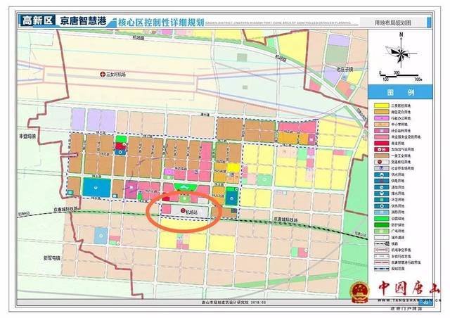 日前,唐山市城乡规划局网站公布了《唐山高新区京唐智慧港核心区控制