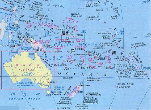 大洋洲地图