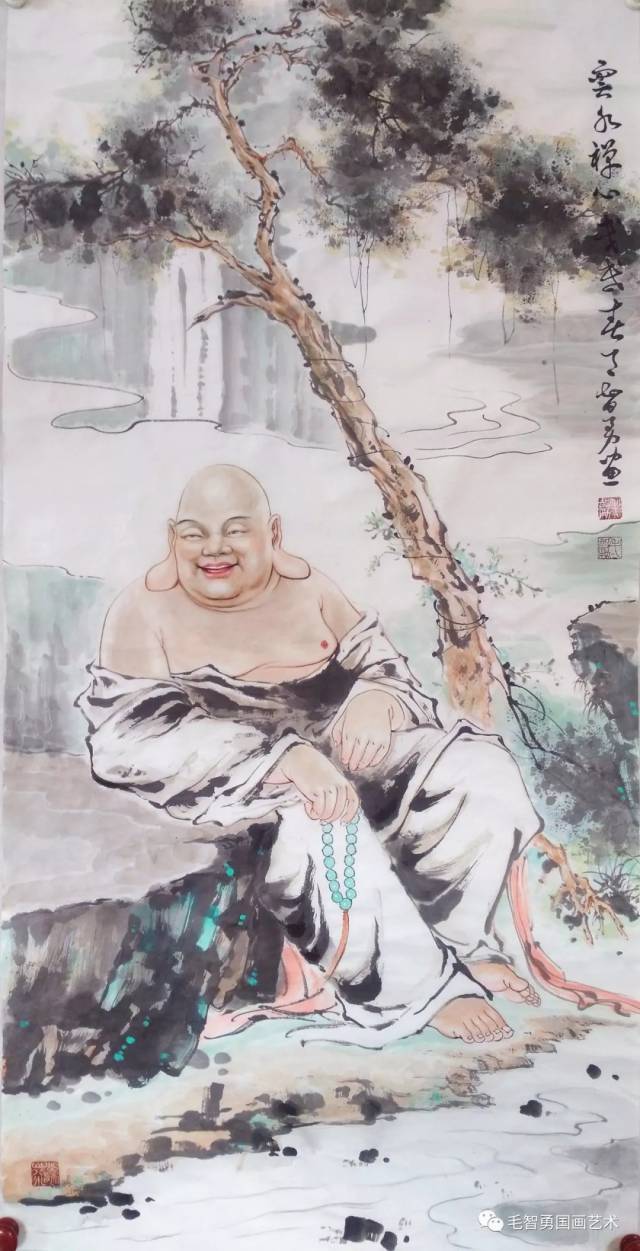 画家毛智勇三月份崂山作品