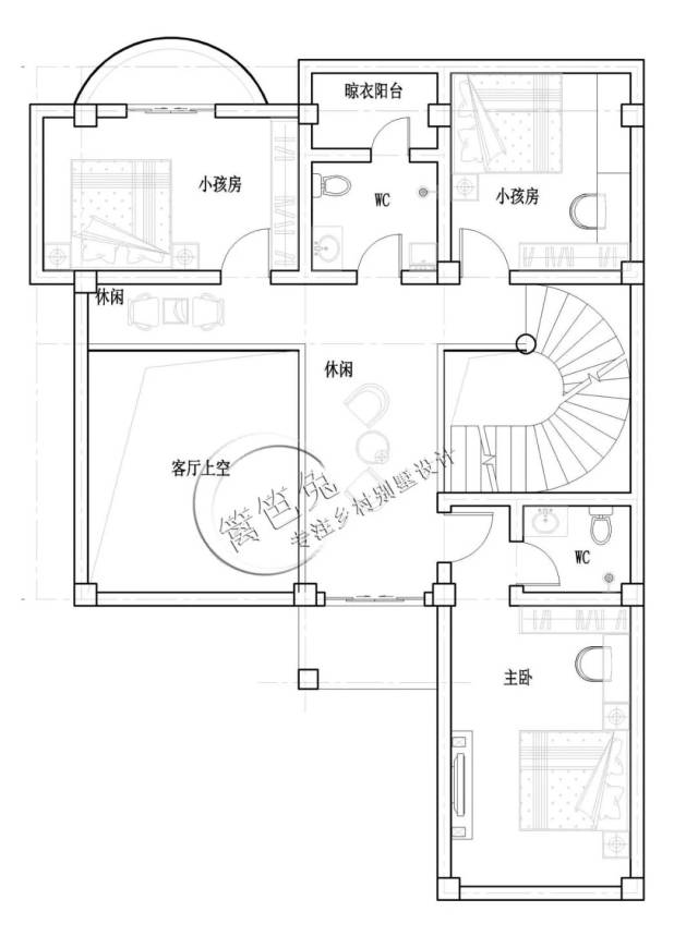 三层半欧式自建别墅 开间10米,进深13.8米 占地面积112平米