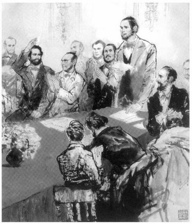 (1847年11月29日至12月8日,共产主义者同盟举行第二次代表大会.