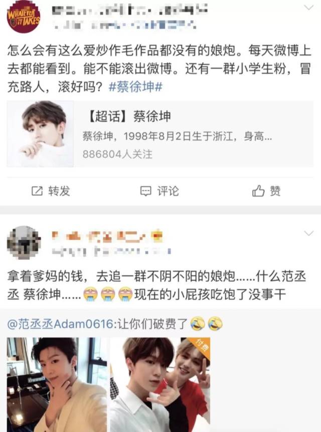 范丞丞微博卖照被骂惨,睡一觉480万!王菲上节目赚3亿!