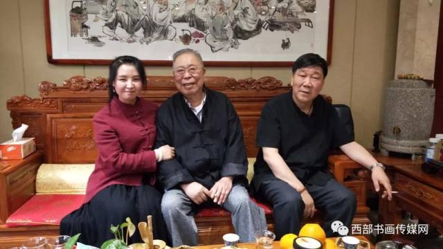 书法家吴三大先生及著名学者,清凉书院院长李功名先生(右)合影留念