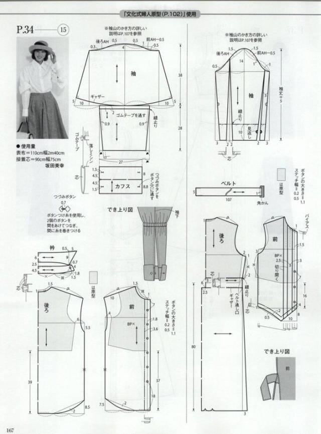 图纸集 | 2018日本春季女装款式纸样资料整理