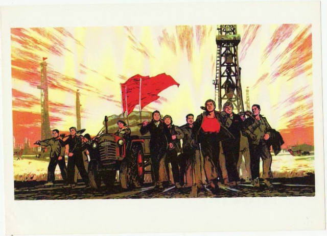 70年代大庆石油工人的美术作品欣赏 亦工亦农绘新图