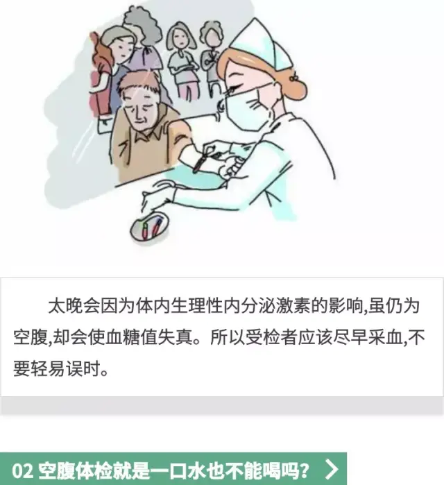 空腹体检就是一口水也不能喝吗