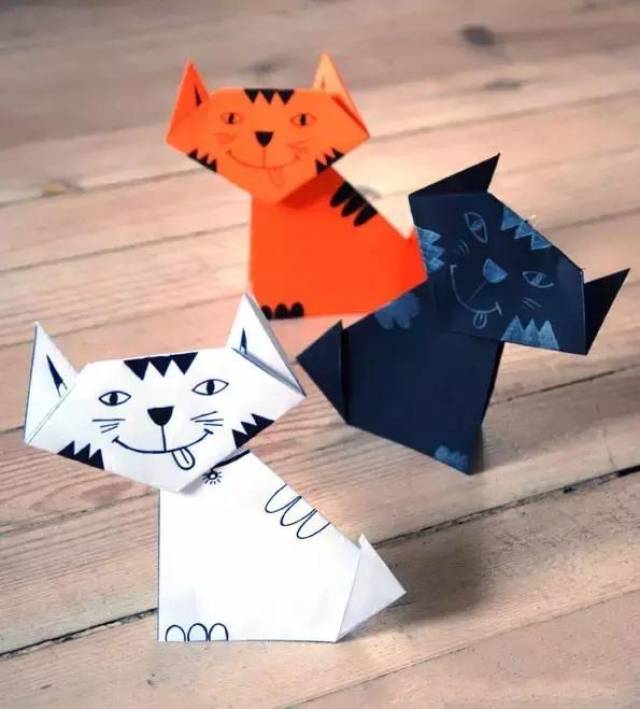 孩子喜欢小猫,但怕过敏而不敢养!那就做一个折纸萌猫