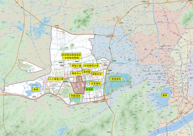 项目区位图 根据规划,该中心在杭州市城市公共服务中心体系中属于城市