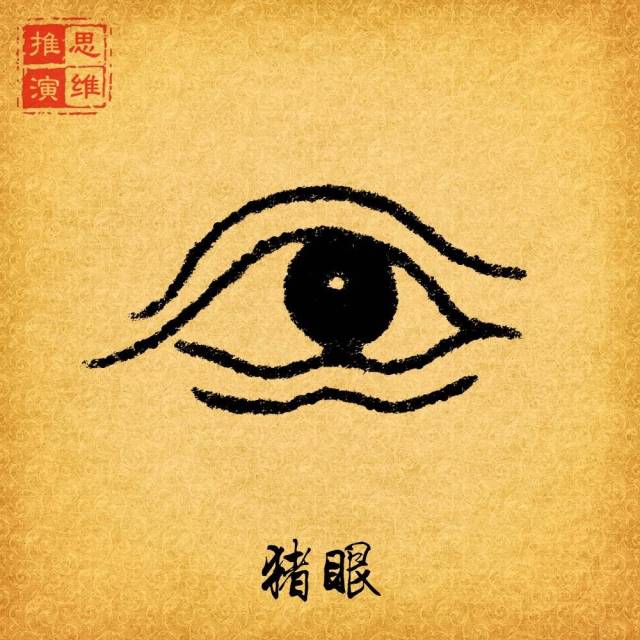 羊眼: 眼珠黑色较淡,微微泛黄,瞳仁似乎有薄纱笼罩,使得眼神不清明