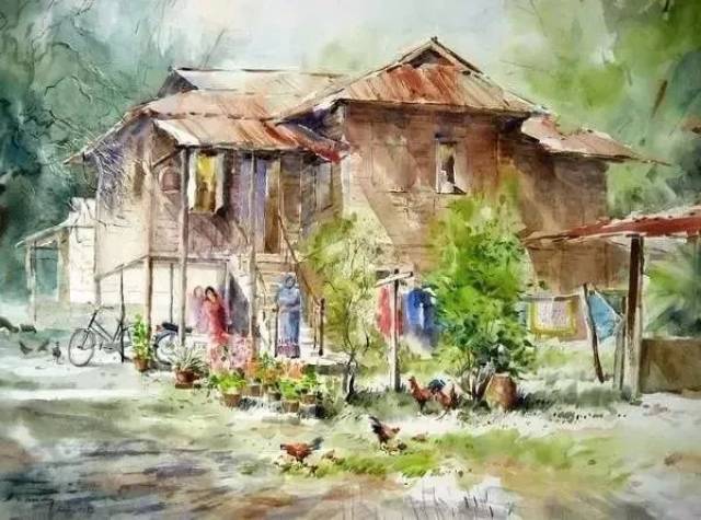 彭钊(phangchew)，马来西亚水彩艺术家，1945年出生于马来西亚的霹雳州怡保市
