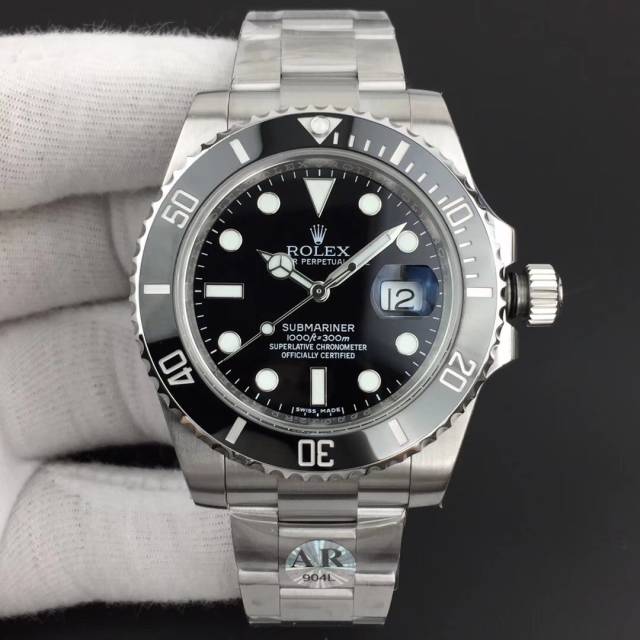 ar出品 rolex劳力士潜航者型系列116610黑水鬼腕表