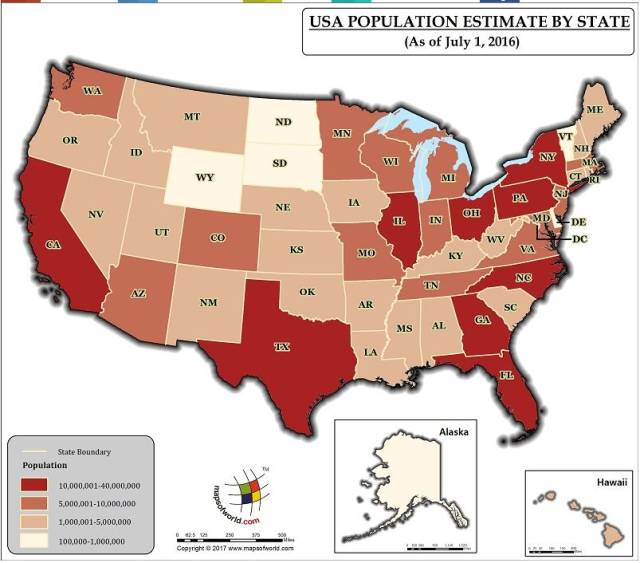 阿拉斯加州是美国面积最大的州,但是人口数量却位列倒数第一,总数不