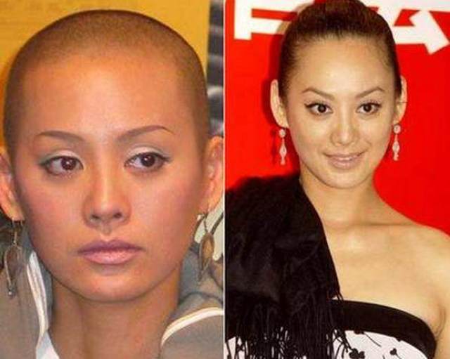 宁静可是美女光头界的大姐大,以光头的形象出演电视剧.