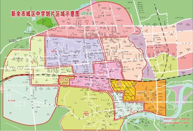 2018年新余城区中小学学区划分地图详解,快来看一看