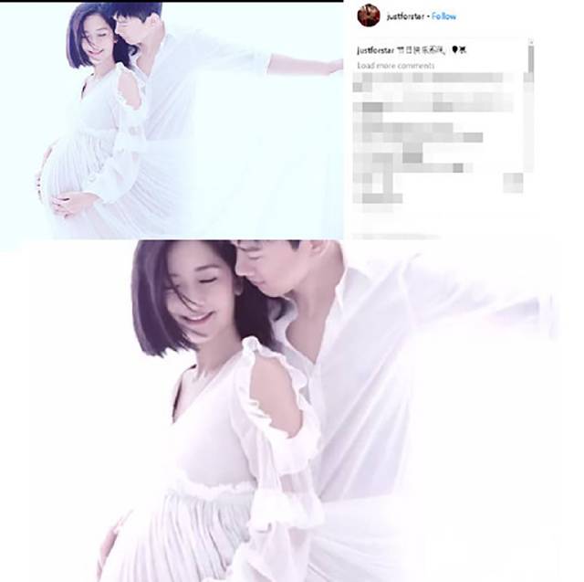 张杰首晒谢娜孕妇照,白纱长裙画面有爱,网友:根本不是