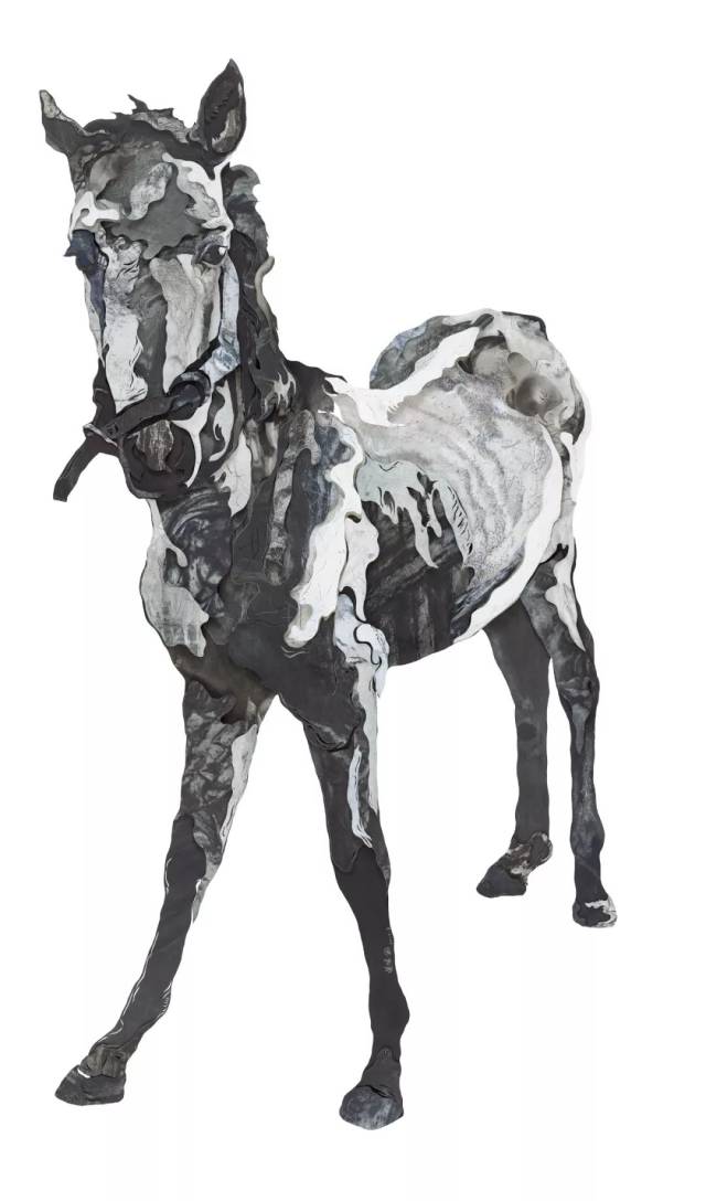 侯炜国-《瘦马no.2》-165×175cm-版角料-2016