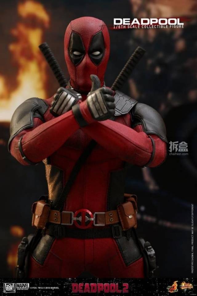 hottoys 漫威电影《死侍》deadpool 小贱贱1:6可动人偶