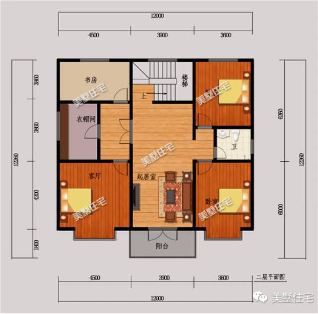 1212米方正型农村别墅,7室2厅,好风水好格局,注定大富大贵!