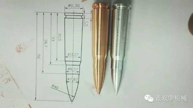 【机械加工】车工永远不寂寞,几张子弹图纸,抽空车一个试试!