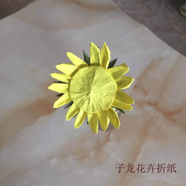 向日葵折纸 大朵花束 鲜花包装