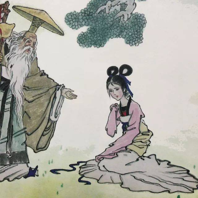 《鼠女出嫁》 而孟姜女纤柔的脸庞上浮现的薄薄红晕,一派娴静之美.