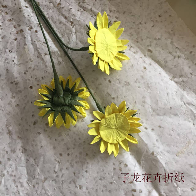 向日葵折纸 大朵花束 鲜花包装