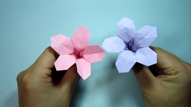 简单的手工折纸喇叭花,看一遍就能学会牵牛花的折法
