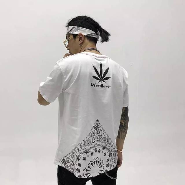 weedlover 麻叶印花短袖