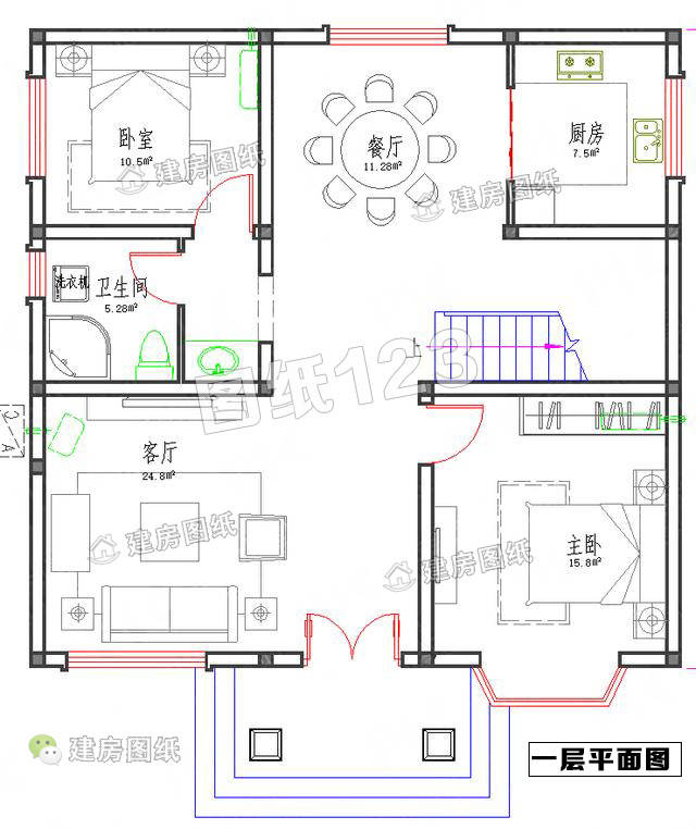 二层典小别墅方案图(非常漂亮)