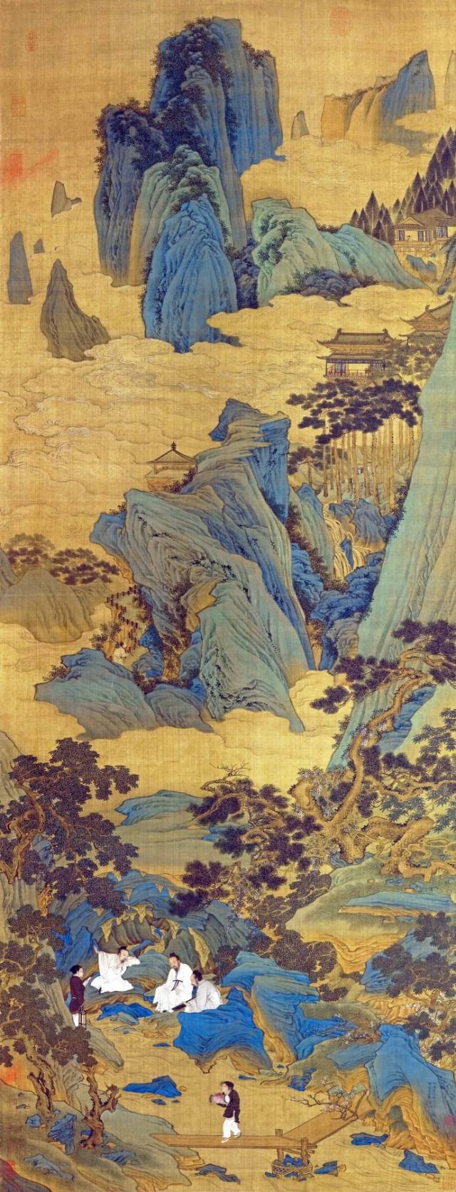 名画鉴赏:明 仇英代表作《桃源仙境图(天津博物馆藏)高清