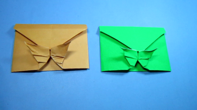 创意diy手工折纸信封,简单易学的蝴蝶信封折法教程