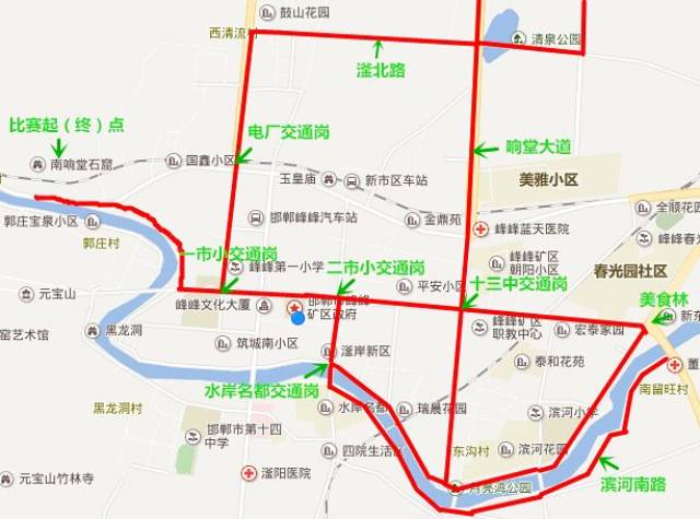 必看 峰峰公交线路临时变更 断交地图!