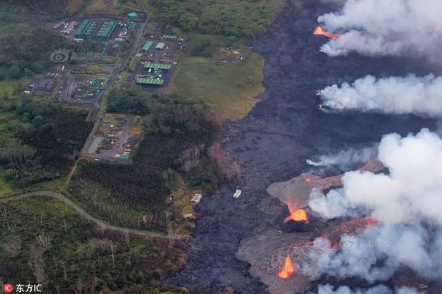 夏威夷火山熔岩吞没发电厂,惨烈现场犹如人间地狱