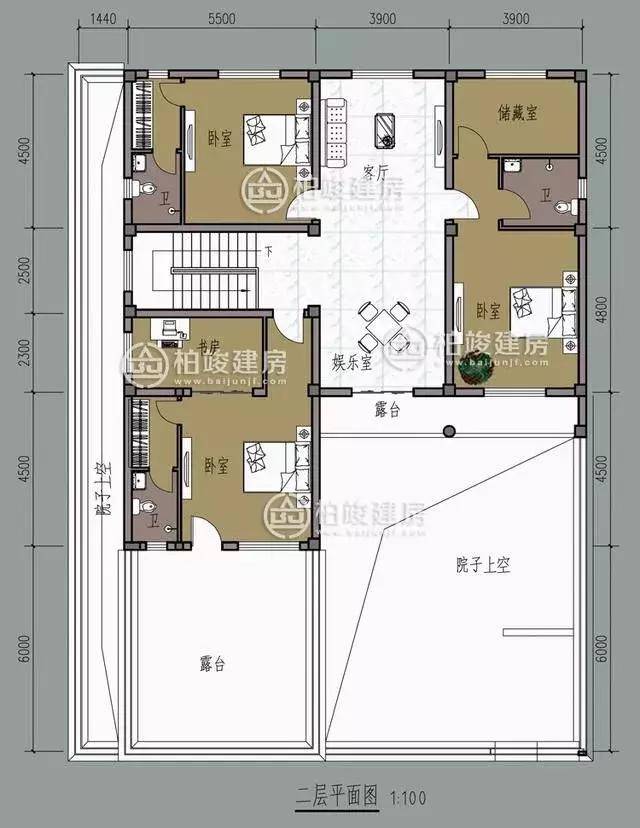 10x8米带庭院新中式农村别墅,诗和远方从这驻足