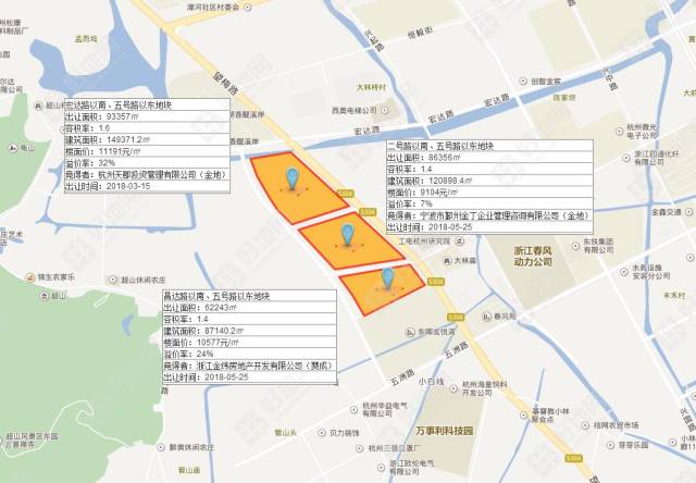 (最新)金地,赞成分食余杭超山板块2宗商住地,阳光