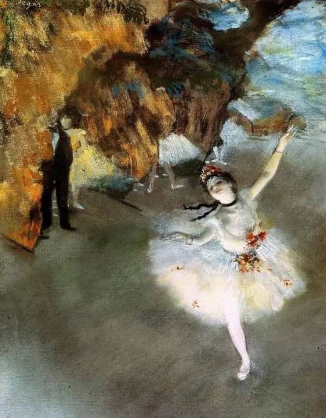 《舞台上的舞女》1877 粉彩 60*44cm 巴黎奥赛博物馆藏