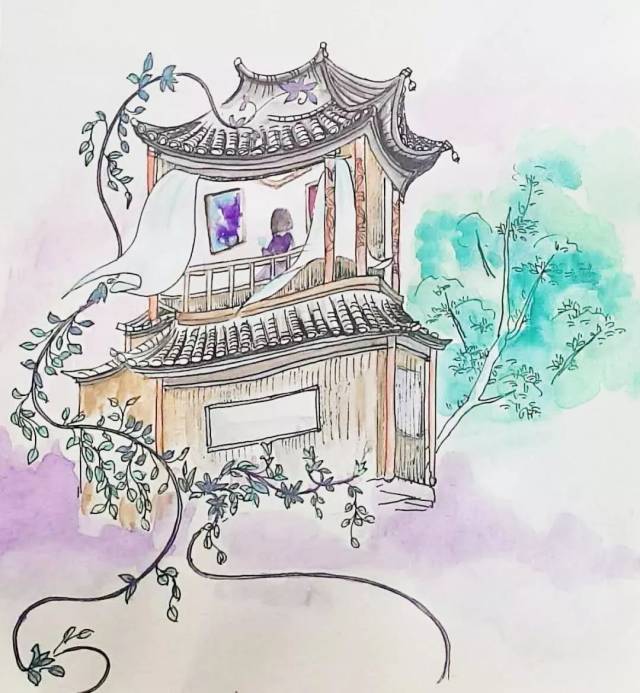 亭台楼阁儿童简笔画,亭台楼阁简笔画,亭台楼阁简笔画_大山谷图库