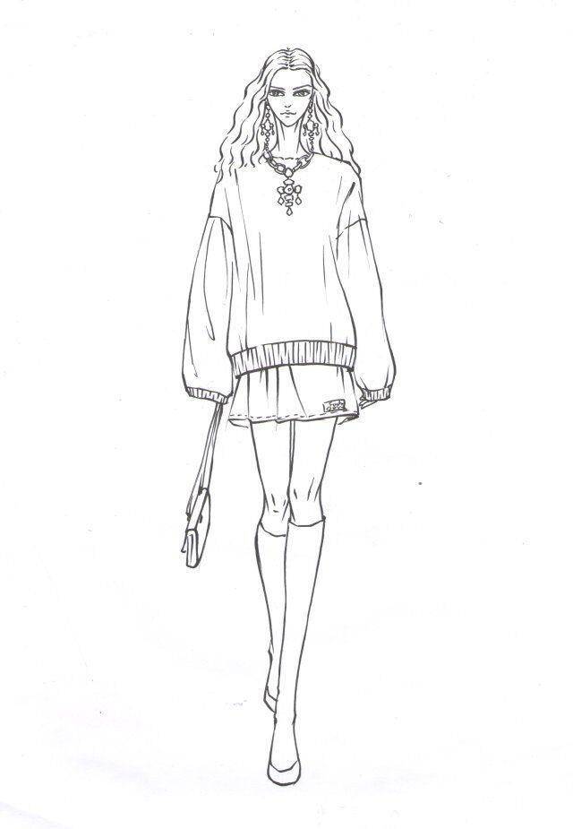 服装设计图 手绘效果图步骤图,手把手教你画出漂亮的服装画