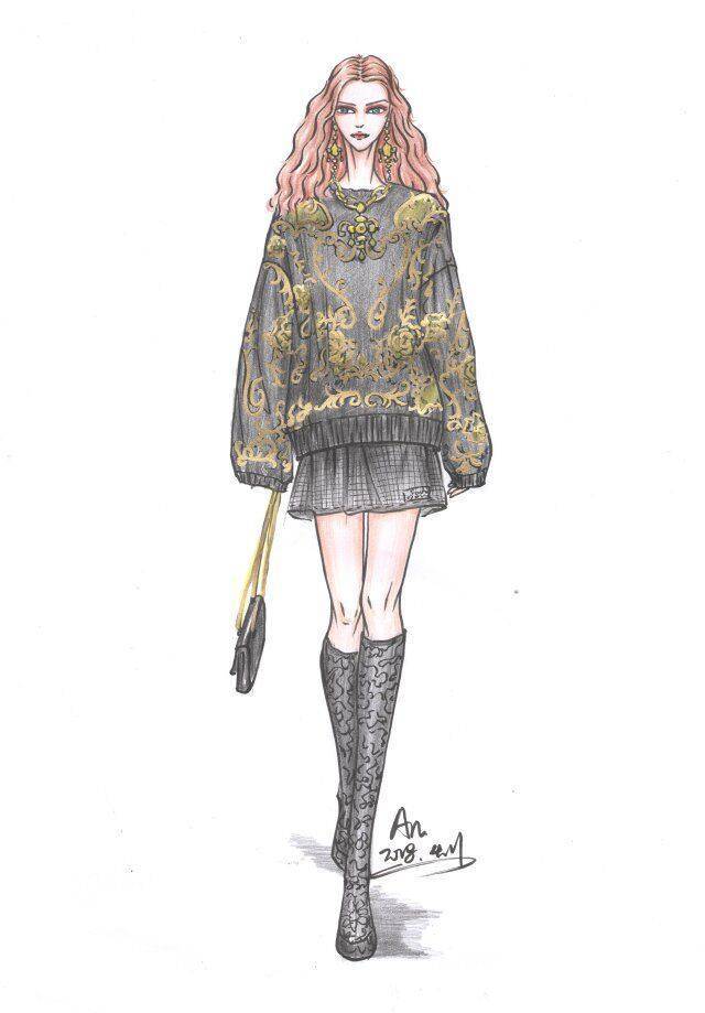 服装设计图 手绘效果图步骤图,手把手教你画出漂亮的服装画