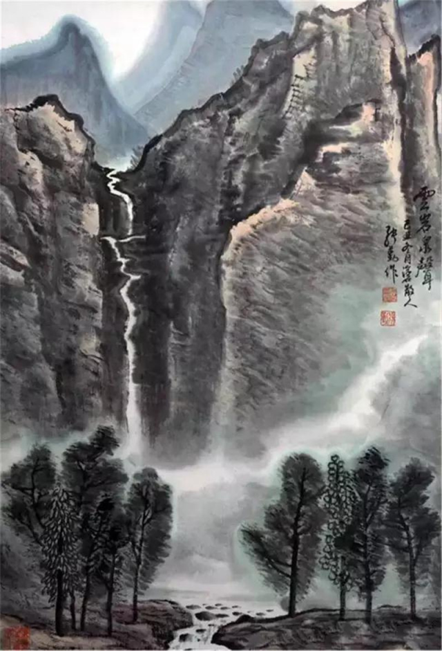 "党旗飘飘"迎七一:著名画家张勤山水画艺术