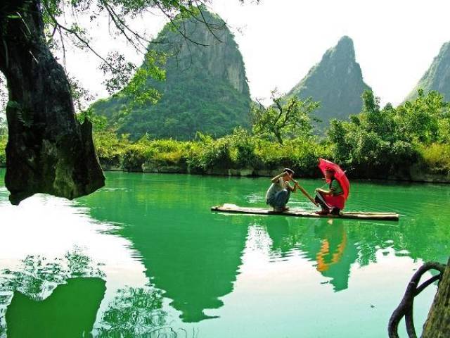 河池巴马自然风景,秀丽赐福湖,最美在龙洪