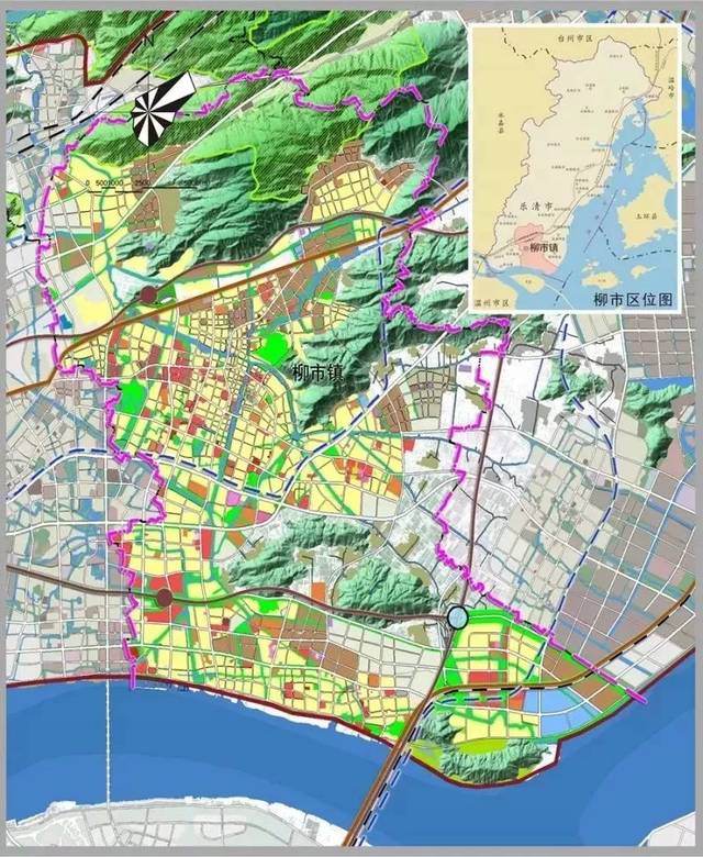 柳市镇总规划图 工业产业正值"春" 柳市现有近8000家企业,其中3家