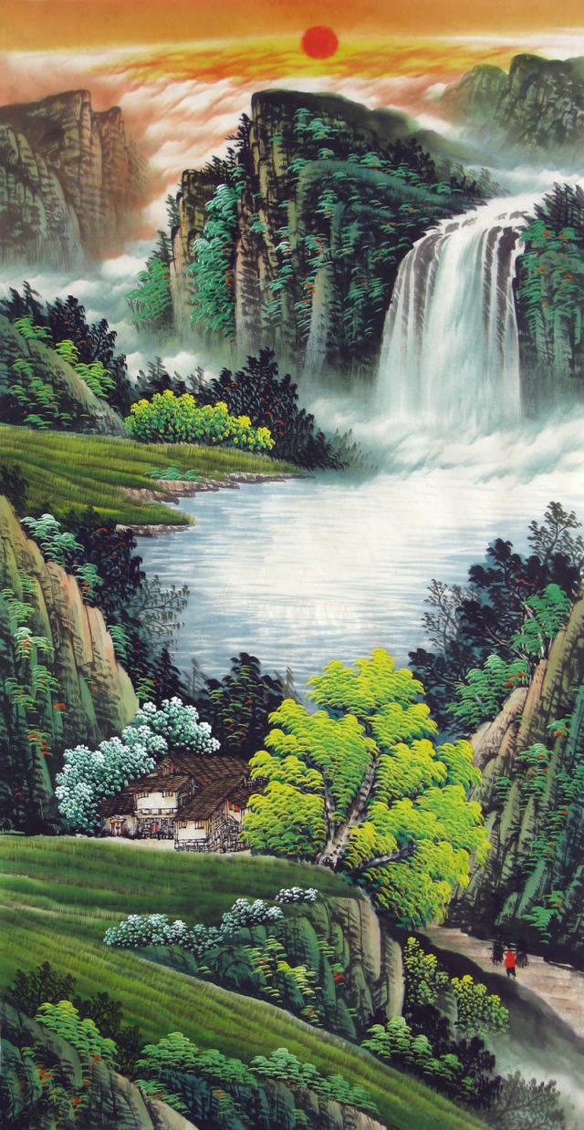 古典高雅的艺术纹身——山水画纹身
